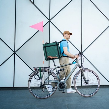 1 Set of Bike Safety Flag with Pole Bike