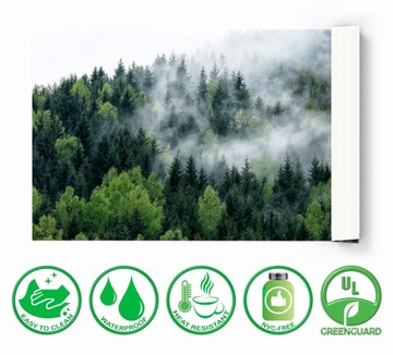 Модный защитный коврик 120х60 лес в тумане.