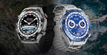 МУЖСКИЕ СМАРТЧАСЫ ГОВОРЯТ ДАВЛЕНИЕ ПОГОДА КОМПАС NFC 3 ремешка 400 мАч