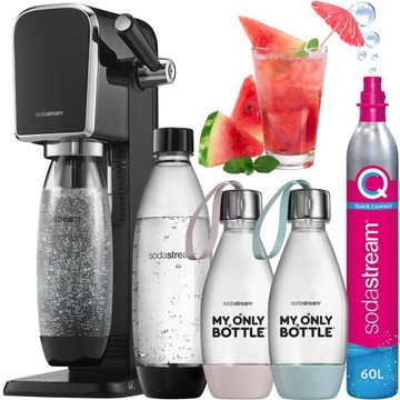SATURATOR DO GAZOWANIA WODY SODASTREAM ART | BUTELKA 1L + 2x 0,5L +CYLINDER