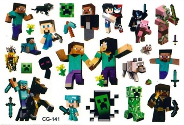 Tatuaże Dla Dzieci Zmywalne MINECRAFT