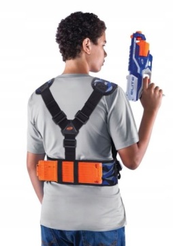 ЖИЛЕТ NERF, РЕГУЛЯТОР + КОБУРА + ЧЕХОЛ ДЛЯ СТРЕЛ