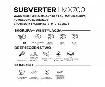 KASK LS2 MX700 SUBVERTER EVO NOIR MATT BLACK XXL
