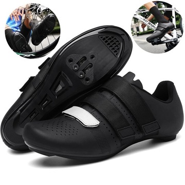 Buty rowerowe męskie damskie MTB SPD rower czarne SZOSA szosowe wpinane 44
