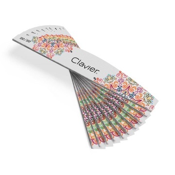 10x Pilnik łódka 100/100 zebra do paznokci Mandala CLAVIER
