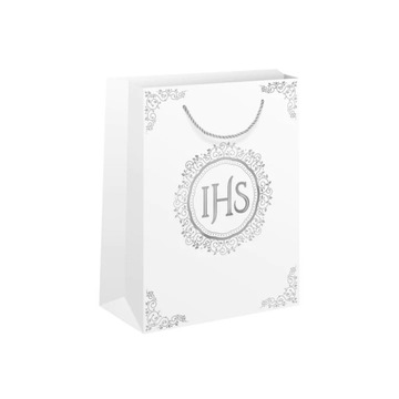 Сумка IHS для причастных подарков, белая и серебряная, МАЛЕНЬКАЯ, 1 ШТ., МИКС ДИЗАЙНОВ