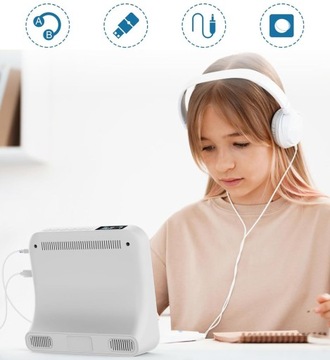 PRZENOŚNY ODTWARZACZ CD Z OSŁONA PRZECIWPYŁOWA, WBUDOWANE GŁOŚNIKI HIFI