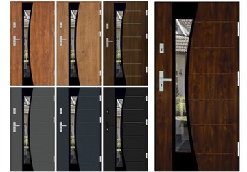 ПОЛЬСКИЕ ДВЕРИ INOX14-T ЧЕРНАЯ ТЕРМАЛЬНАЯ РАМА 72 ММ. 90 СМ 72 ММ