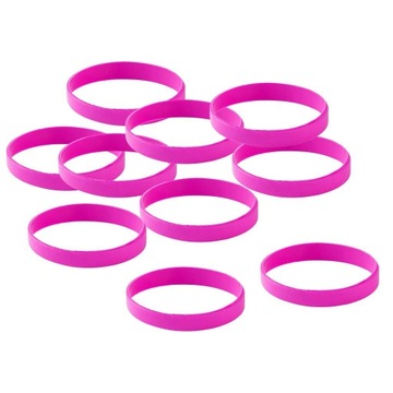 10szt Dużo Jasny Kolor Gumowa Bransoletka Rose Red