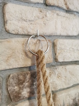 ПОЛКА на веревочках и веревках, белая, бохо