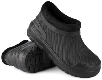 KALOSZE DAMSKIE OCIEPLANE krótkie piankowe zimowe lekkie chodaki EVA 46