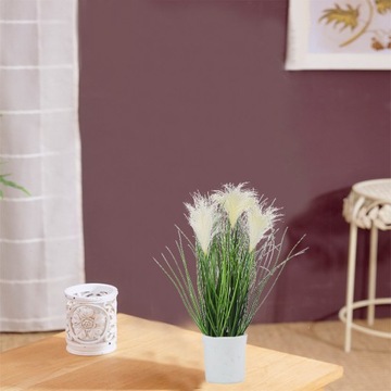ИСКУССТВЕННАЯ ПАМПАССНАЯ ТРАВА В ГОРШКЕ ДЕКОРАТИВНАЯ ТРАВА 45см