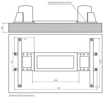 NORTEC PRO PD4000HE RAMA 4T двухколонный подъемник