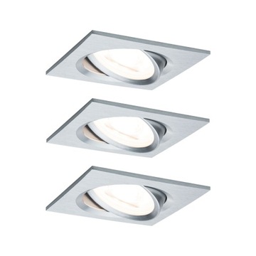 Paulmann Zestaw opraw nastawnych NOVA KW LED 3x6,5W GU10 2700K - alu