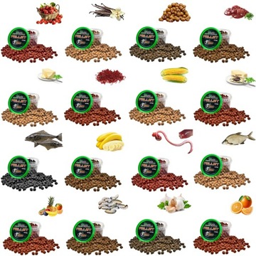 16 X PELLET HACZYKOWY MARGROM 8mm 100g MIX SMAKÓW