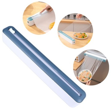 DOZOWNIK KUCHENNY DO FOLII SPOŻYWCZEJ OBCINACZ PODAJNIK FOLII MAGNETYZM