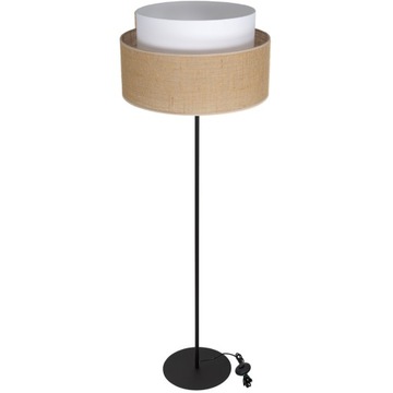 LAMPA STOJĄCA PODŁOGOWA JUTA PODWÓJNA 45CM BOHO