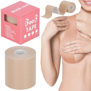 TAŚMA MODELUJĄCA UNOSZĄCA BIUST PUSH UP TAPE 7,5CM DEKOLT ORYGINALNA BOOB