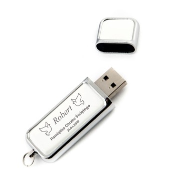 Кожаная флешка 16Гб с гравировкой на КРЕЩЕНИЕ.