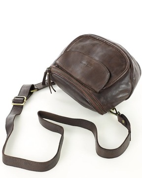 Torebka NA SZEROKIM PASKU skórzana listonoszka