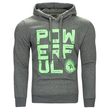 Y10017 roz. XL GŁADKA BLUZA MĘSKA Z KAPTUREM