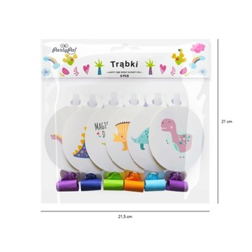 Бумажные трубочки Динозавры День Рождения