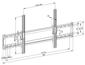 КРЕПЛЕНИЕ ДЛЯ НАСТЕННОГО ТЕЛЕВИЗОРА, МЕГА ПРОЧНОЕ, 42-85 ДЮЙМОВ, ВЕС ДО 65 КГ