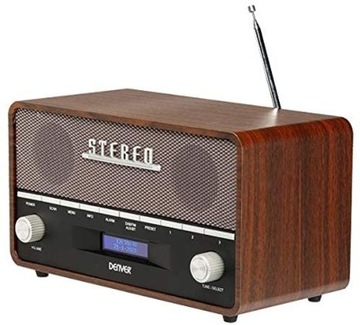 Radio Denver DAB-36 DAB+ drewno cyfrowe radio retro OUTLET