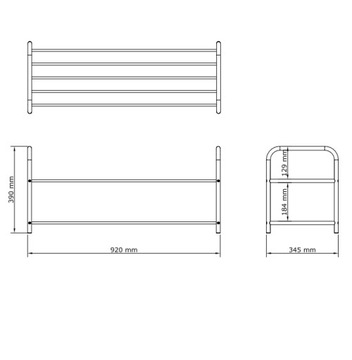 ПОЛКА ДЛЯ ОБУВИ 2 полки СТАЛЬ черная