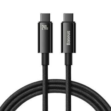 ТЕЛЕФОННЫЙ КАБЕЛЬ BASEUS STRONG USB TYPE C – USB TYPE C 240 Вт QC PD 2M