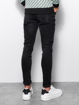 Spodnie męskie jeansowe SKINNY FIT czar P1060 XXL