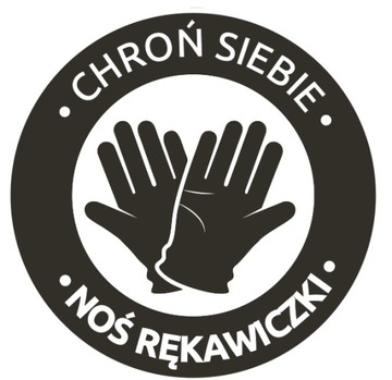 NAKLEJKA NA PODŁOGĘ 30cm NOŚ RĘKAWICZKI