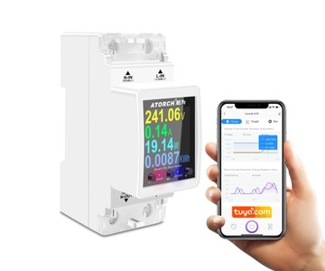 Licznik PRĄDU ENERGII WiFi Przekaźnik TUYA SMART HOME ZDALY DOSTĘP