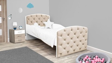 Обитая детская обитая деревянная кровать Quen 80x160 Цвета