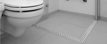 Линейный угловой слив 80 см INOX - покрытый волной
