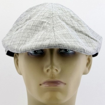 VAN HEUSEN Elegancki Kaszkiet męski 58-59cm Kratka