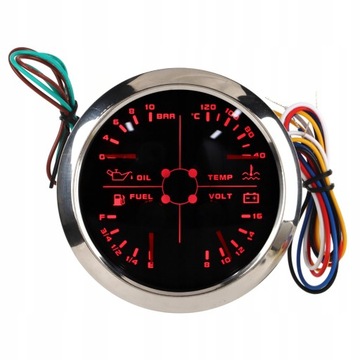 WIELOFUNKCYJNY WSKAŹNIK MIERNIK 4W1 85MM 9-32 V