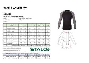 BLUZKA TERMOAKTYWNA TERMICZNA MĘSKA SKYLINE 3XL