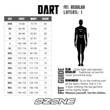 Текстильная куртка OZONE DART, черная/флуоресцентная желтая, размер 9XL
