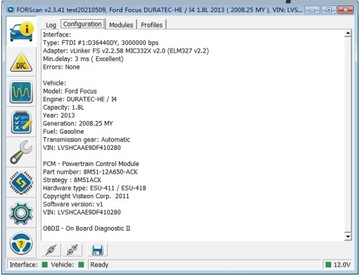 VLinker FS USB ForScan Ford Mazda FEPS HS MS CAN
