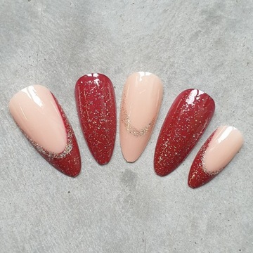 НАСОСНЫЕ НОГТИ С УЗОРАМИ НОРЫ ФРАНЦУЗСКИЙ БЛЕСК 24 ШТ.