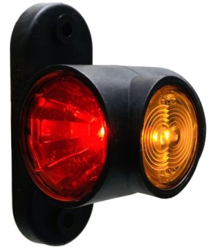 Licht obrysowa obrysowka LED gumowa Seitlich laweta przyczepa 3f 12V 24V