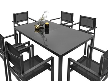 КОМПЛЕКТ САДОВОЙ МЕБЕЛИ СТОЛ 6+1 ДЛЯ ТЕРРАСЫ, БАЛКОНА