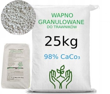 WAPNO GRANULOWANE OGRODNICZE NAWÓZ DO TRAWNIKA 25KG CACO3