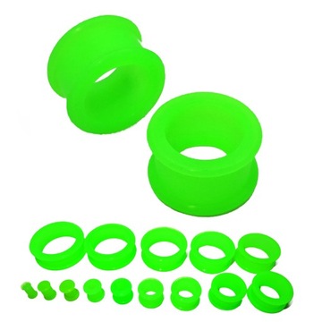 Tunel Plug Do Uszu Silikonowy Zielony 30mm