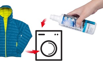 Средство для стирки пуховиков Mountval для пуховиков и спальных мешков.