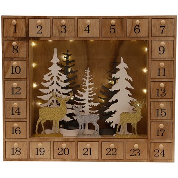 АДВЕНТ-КАЛЕНДАРЬ С ОТКРЫВАЮЩИМСЯ СВЕТОДИОДНЫМ ОКНОМ CH