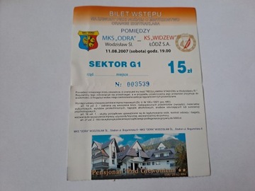 ODRA WODZISŁAW - WIDZEW ŁÓDŹ 11-08-2007