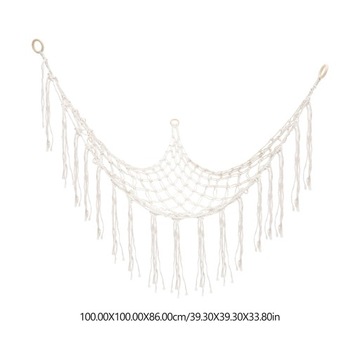 Гамак с качелями для хранения вещей с кисточками, набивной макраме