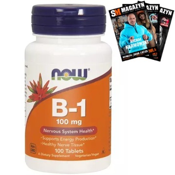 NOW FOODS WITAMINA B1 TIAMINA 100mg 100 tabs SERCE
